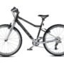 PROMETHEUS BIKES PRO Premium vaikiškas dviratis, 24 col., itin lengvas, 8 pavarų SRAM, juoda / sidabrinė, nuo 7 metų