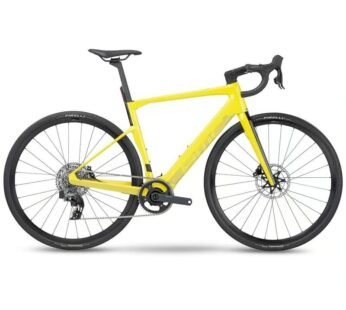 BMC Roadmachine 01 AMP X Two, žaliai geltona / juoda, 2023, 61 cm